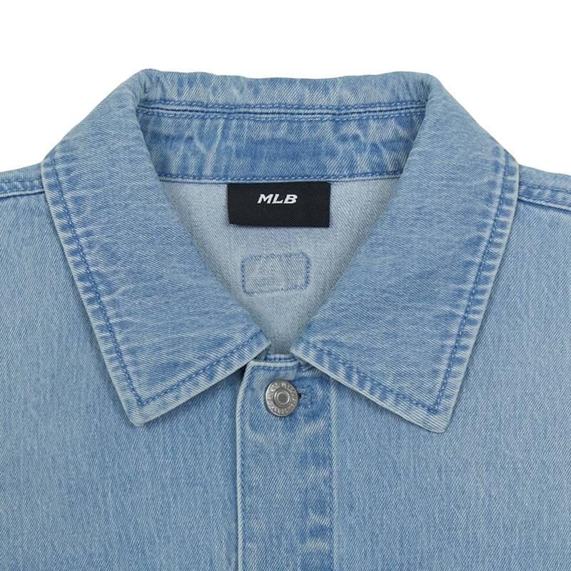 MLB Solid Color Loose Fit Short Sleeve Button Down Shirt Unisex shirts 3ADRM0263-50BLL