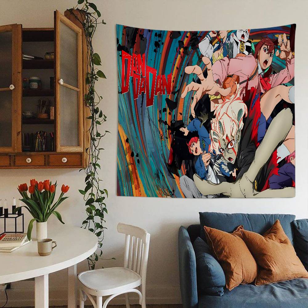 Anime DDandadanS Tapestry Art Printing Japanese Wall Tapestry Anime Wall Hanging Home Decor
