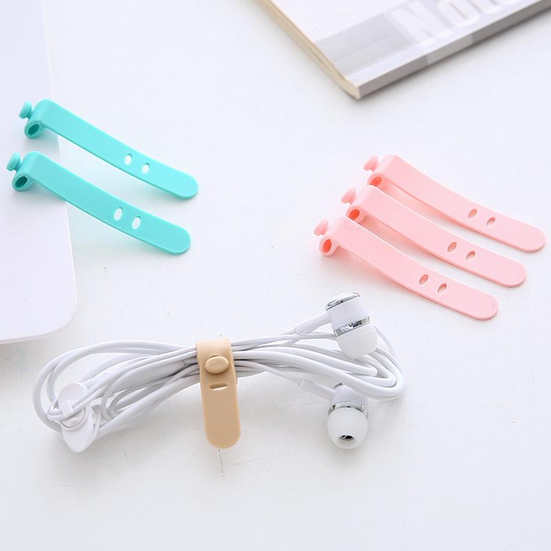 Silicone Anti-Lost Earphone Cable Organizer Straps