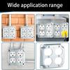2Pcs Safety Electrical Box Covers Metal 4x4Inch Outlet Plates Zinc Alloy Childproof Easy Installation for Junctions Box