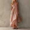 European and American Summer Fashion and Elegance Single Shoulder Sleeveless Exquisite Long Dress Women's Clothing