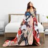 High School DxD Flannel Blanket Anime Super Warm Throw Blanket for Living Room Decorative Funny Bedspread Sofa Bed Cover