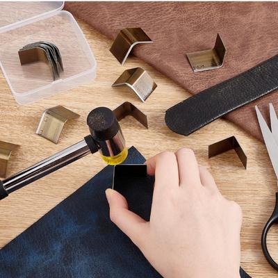 Ensemble de 18 poinçons d'angle en cuir, kit d'outils de coupeur de cercle en acier à haute teneur en carbone, coupe pour portefeuille, ceinture, bourse, artisanat du cuir fait main DIY