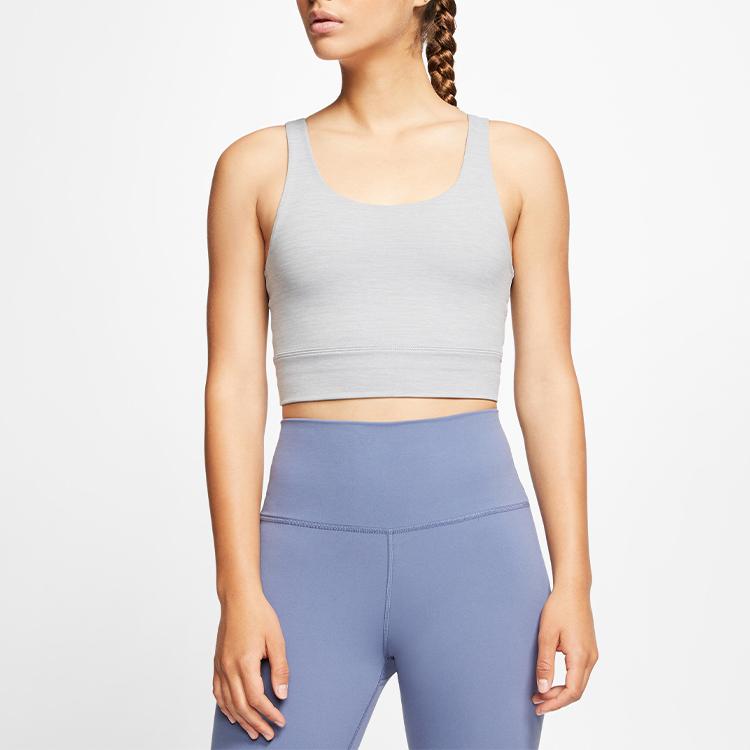 Nike Yoga Luxe Short Yoga Tank Women tops Light-Gray CV0577-073