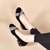 Soft-soled matte single shoes rhinestone beanie shoes autumn new soft leather round head flat-soled leather shoes