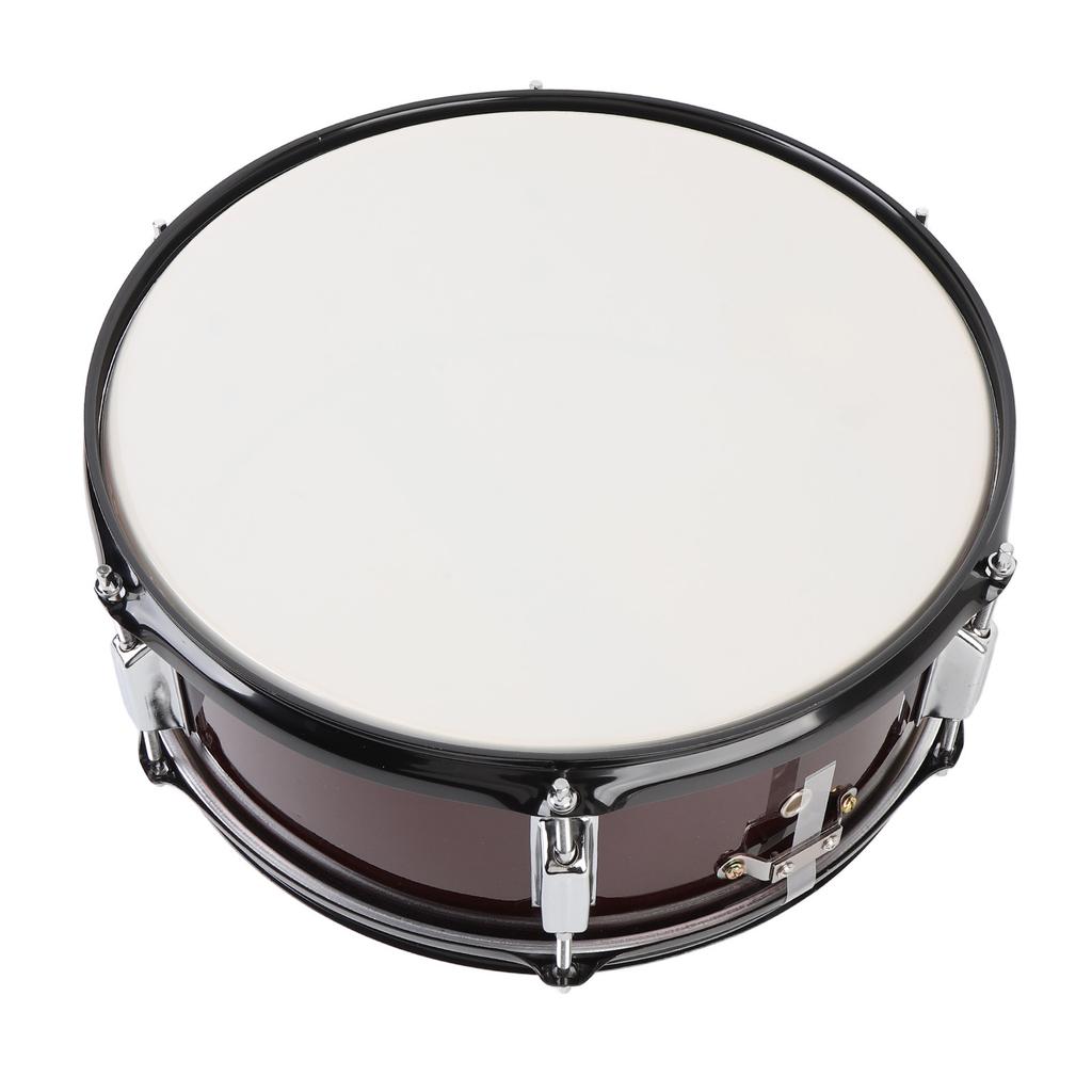 14x5.5in Snare Drum Set Blue Transparent Polyester Drumhead Professional Snare Drum Wine Red Finish