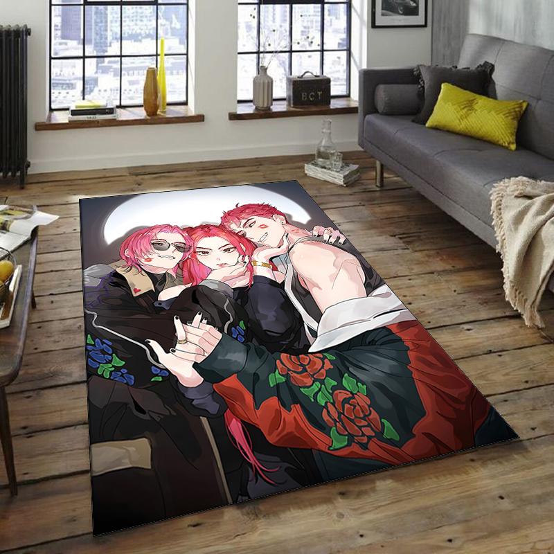 1pc KPop Demon Hunters MIRA3 Design Area Rug - Non-Slip, Soft & Cozy Floor Mat for Living Room, Bedroom, Office - Indoor/Outdoor Decorative Carpet