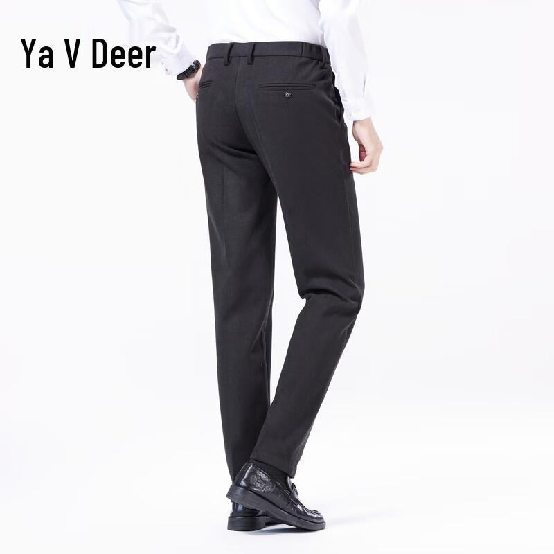 Yalu Men s Slim Straight Wool Blend Trousers 30