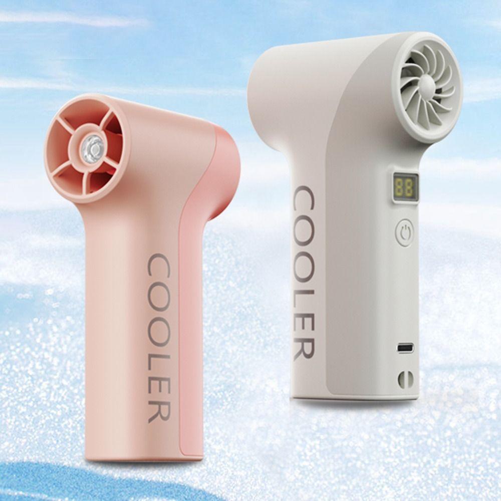 5 Speed Wind Handheld Cooling Fan LED Display Electric Fan Portable Turbo Fan  Outdoor Camping