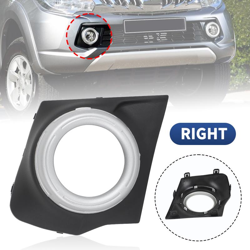 Car Front Fog Light Cover Bezel Black Front Left Right Fog Lamp Lamp Cover Bezel For Mitsubishi L200 Triton MQ MR 2015-2018 right