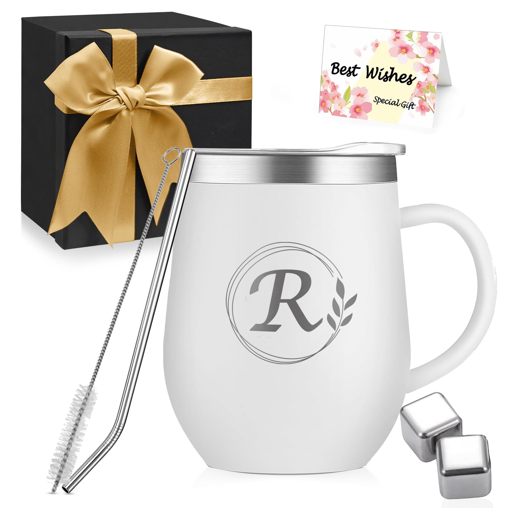 

Персонализированная инициалами, эта кружка-термос из нержавеющей стали с ручкой и крышкой сохраняет кофе горячим или холодным. 350 мл, идеально для дней рождения, Уважение к