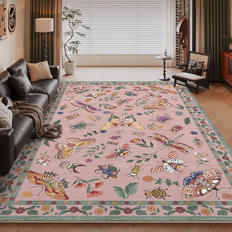 Living Room Floor Mat Large Area Fully Covered Bedroom Carpet Antique Style Bedside Carpet