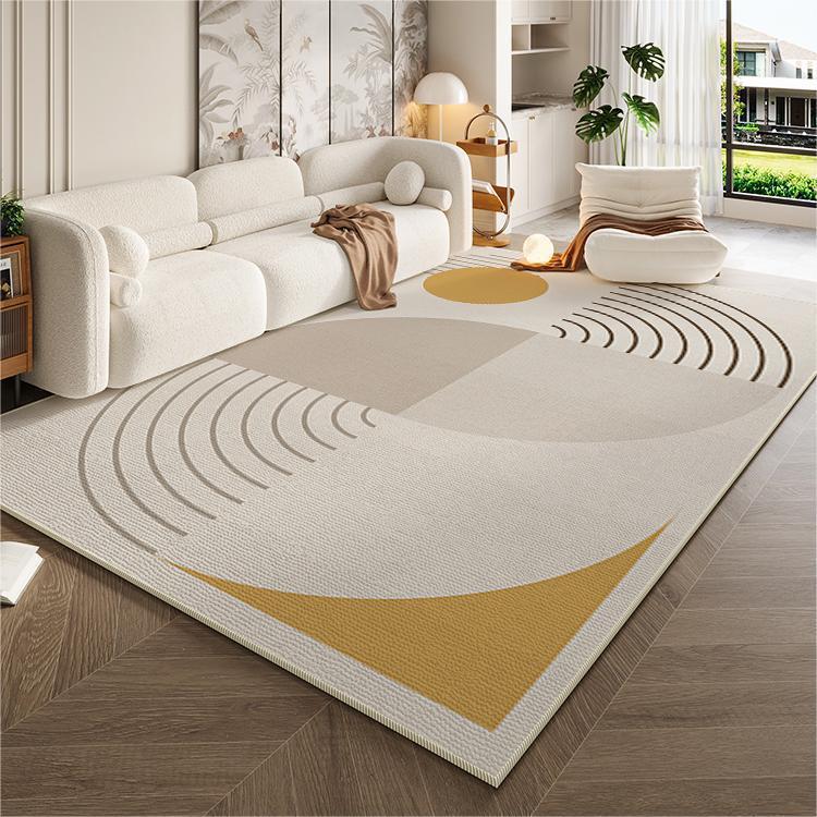 Cream Wind Carpet Living Room Leave-In Washable Sand Wiping Coffee Table Dirt-Resistant Non-Slip Mat Bedroom Bedside Easy To Take Care Of Floor Mat