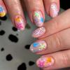 24pz Adesivi per Unghie in Gel 3D Ovali Corti, Crea Nail Art Fiore di Perla, Unghie Finte Acriliche French, Misura Corta Perfettamente Adatta Fal