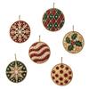 Creative Weekend Activity Kit 6Pcs/Set Christmas Ornaments DIY Faux Pearl Art Kit, Hanging Decorations Craft Personalized Tree with Round Charms