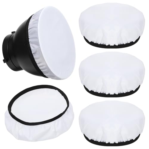7"/18cm Light Diffuser Soft Diffuser Lamp Cover White Lamp Screen Diffuser Excellent for Studio Strobe Reflectors Video Recording 4 Pieces