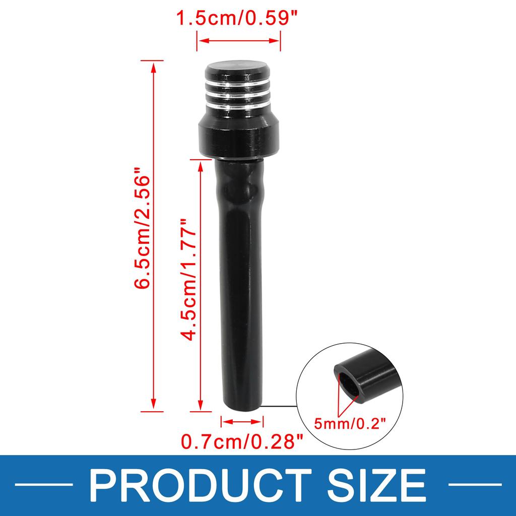 A ABSOPRO ATV Dirt Bike Breather Tube Gas Fuel Tank Cap Cover Air Vent Hose Aluminum Alloy Black