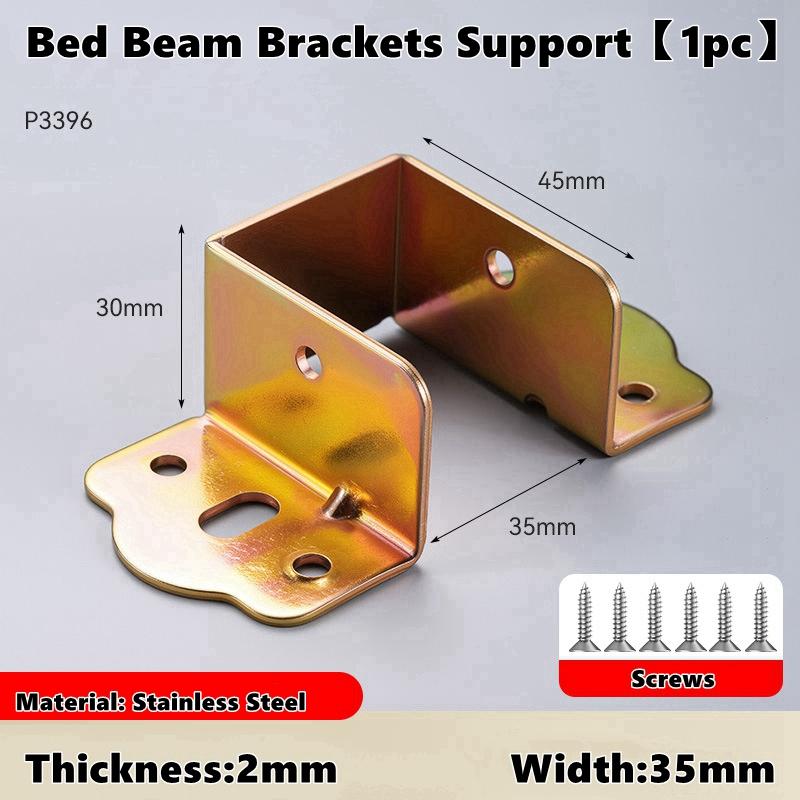 U Shape Bed Beam Support Metal Stand Bed Rail Brackets Wood Fixed Connector Thickened Bed Corner Hinges Hook Furniture Hardware