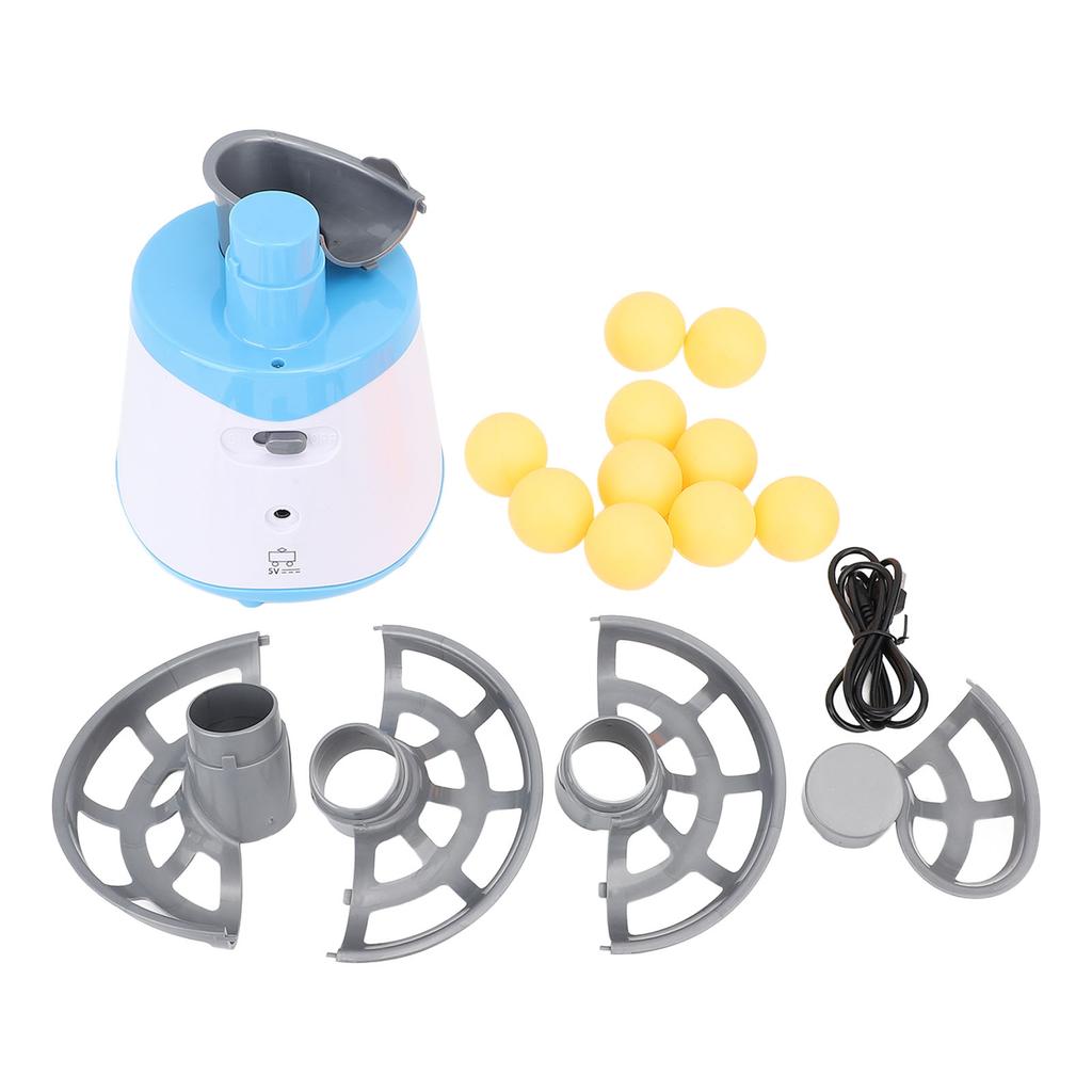 Table Tennis Serve Machine Automatic Launcher Portable Table Tennis Trainer Robot with 10 Balls for Kids Beginners