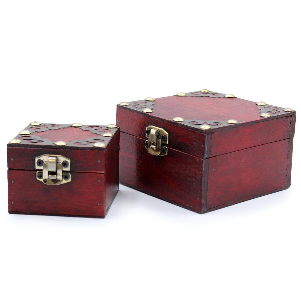 Jewelry Boxes Set of 2 Vintage Gothic