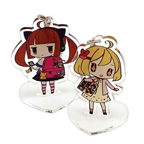 

CONC-CO53 Acrylic Keychain Rubber Stand, Single, Heart Shape