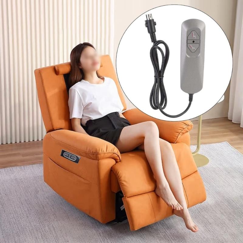 Recliner Chair Controllers With Straight 5 Pin Port 5V Voltages ABS Housing for Home Theaters and Living Room Use