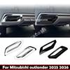 For Mitsubishi Outlander 2025 2026 ABS Chrome Black Rear Bumper Rear Foglight Lamp Decorative Frame Exhaust Pipe Air Outlet Trim