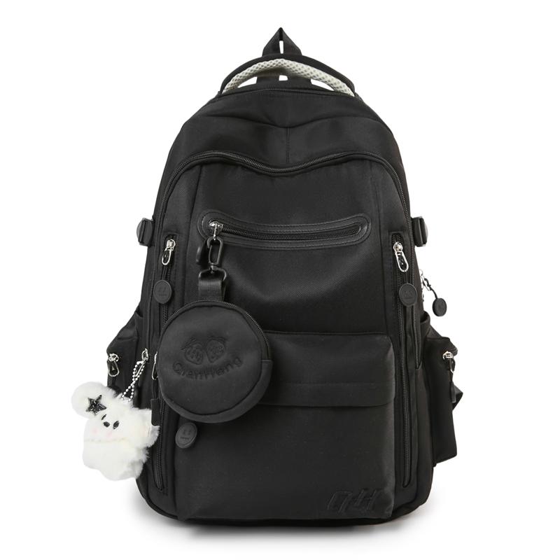 Women's Backpack Campus Large Capacity Backpack Student Schoolbag with Coin Purse