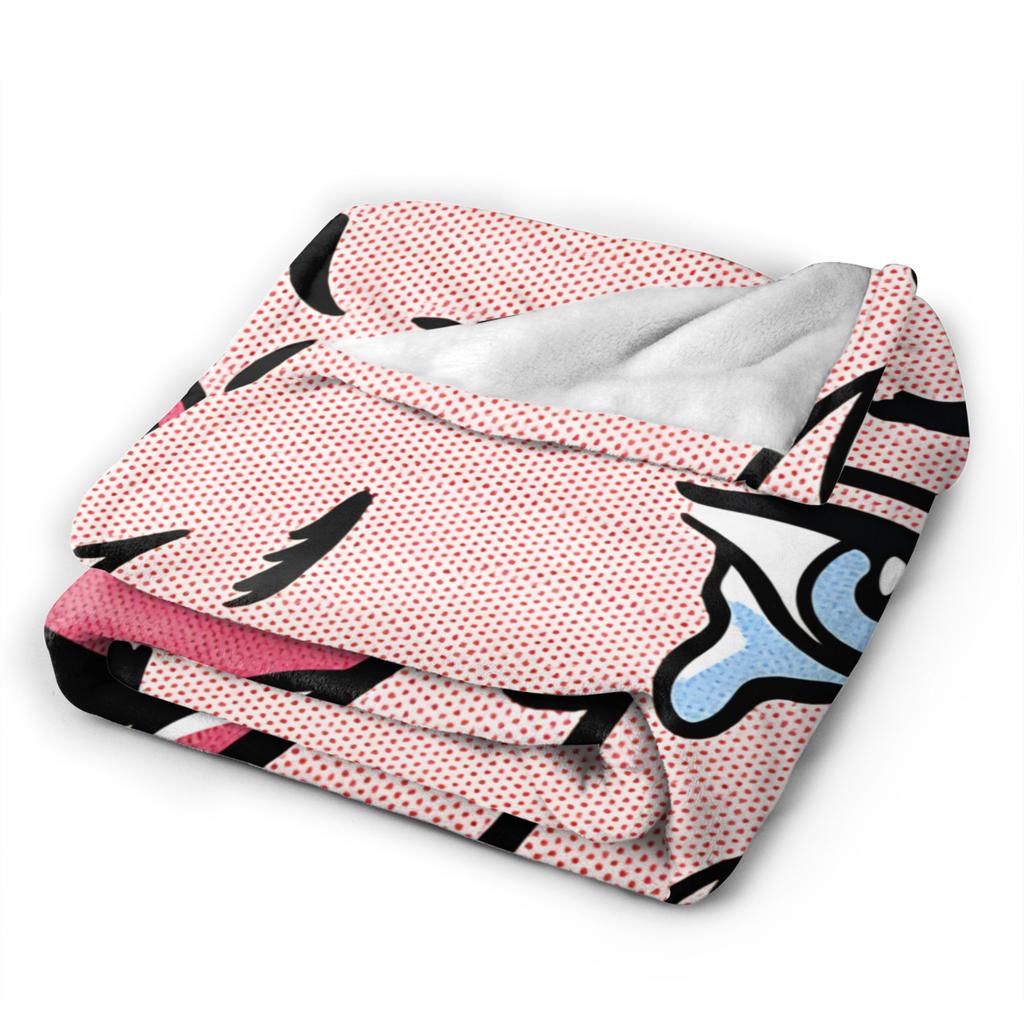 Roy Lichtenstein Pop Art Blanket Soft Warm Funny Plush Throw Blanket For Couch Bed Camping Flannel Bedspread Bed Cover