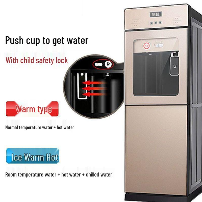 Household Smart Vertical Water Dispenser with Night Light for Hot & Cold Water - Refrigeration & Heating Dual-Use, In Stock with Fast Shipping