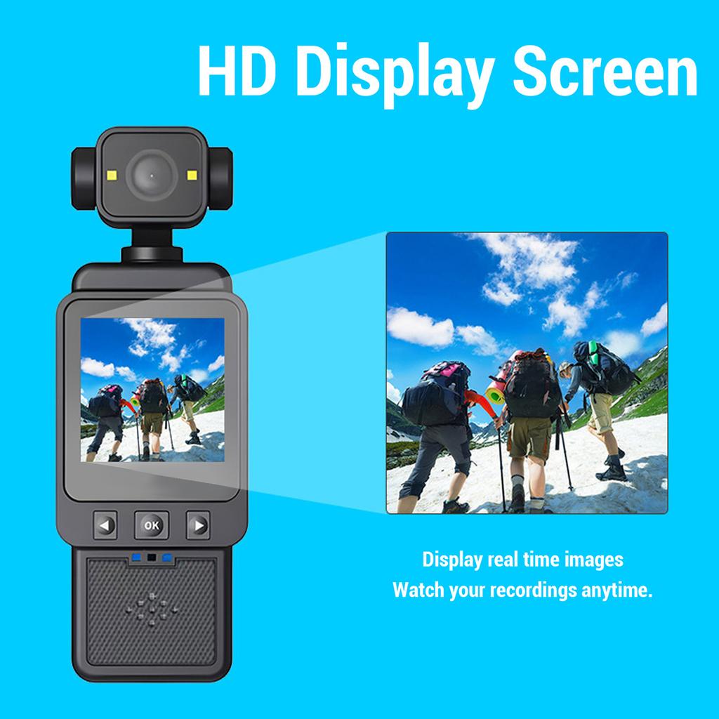 Outdoor Video Camera Multifunctional 1960mAh 1.53 Inch Screen Support Up To 256G 1080P Camera Anti Shake ABS for Photography