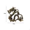 Brass Mini Chinese Dragon Keychain Pendant Cute for Year