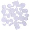 Tomtask Dollhouse Miniature Plastic Plate Set, 33 Pieces, 112 Scale, White