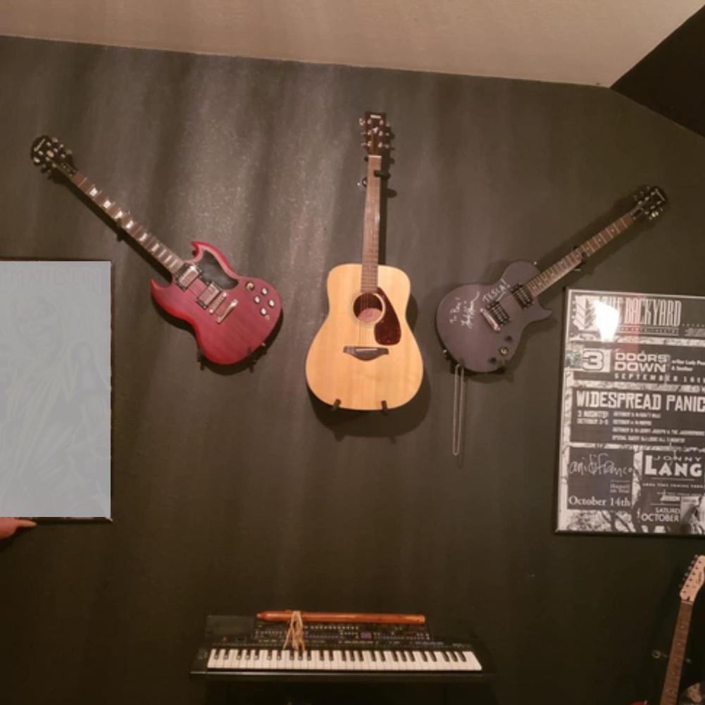 Horizontal Metal Guitar Wall Mount Hanger Stand For Acoustic Guitar Bass Violins Mandolins Slat Display Support Tools New