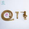Melissa Modern Wall-Mounted Titanium Gold Toilet Bidet Sprayer Set with Hot/Cold Valve and Bathtub Faucet