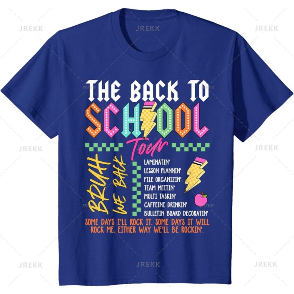 Summer New 3D Printing Back To School T Shirt First Day Of School Graphic T-shirts Children Fashion Streetwear Short Sleeves Tee