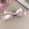 French Satin Bow Banana Clip Gentle Solid Color Vertical Clip Half Tie Hair Clip Simple Commuter Girl Hair Accessories