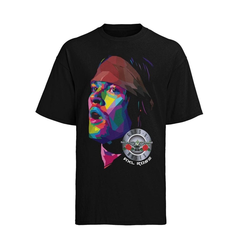 Retro AXL ROSE (GNR) Music Rock 70S Band Cotton Organic Womens Oversized T-Shirt Mens Womens Tees Top