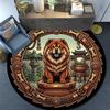 Chow Chow Japanese Garden Round Area Rug Under Office Chairs Bedroom Living Room Home Decor