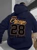 Men's casual versatile hooded sweatshirt, street style simple print, autumn and winter outdoor fitness hoodie
