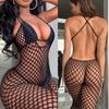 Bodysuit Fishing Net Integrated Hollow Out Jumpsuit Black Silk Lingeries Sexy Femme Bodystocking Sexy Plaque Woman Sexy Clothing