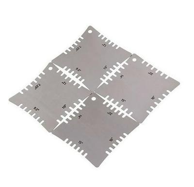 Stainless Steel Guitar Fretboard Radius Measuring Ruler with Toothed Gauge