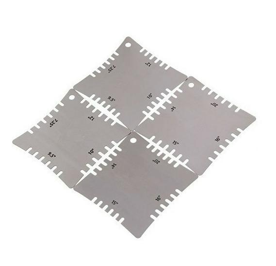 Stainless Steel Guitar Fretboard Radius Measuring Ruler with Toothed Gauge 14’-20‘ Toothed