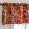 Embroidered Floral Sheer Curtain Panel Kitchen Window Farmhouse Style Short Valance In Black Gray Brown Red Navy