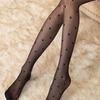 Femmes Collants Dentelle Coeur Applique Transparent Mince Haute Élasticité Sur La Longueur Du Genou Maigre Couleur Unie Style Japonais Antidérapant Dame Longues Cuisses JK