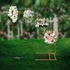 6.5ft Gold Crescent Moon Wedding Arch Stand,Elegant Curved Flower Balloon Frame for Ceremony Decor - Classic Style, 5kg Capacity