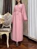 2024 Elegant Women's Solid Color Slim Fit Lace-Up Long Dress