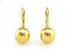 Women's 585 Gold Earrings with Balls On an English Clasp, Perfect for a Gift