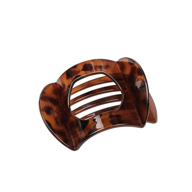 Flat Round Hair ClipsLarge Hairpin At The Back of The Head High-end Semi-tied Shark Clip Hair Accessory