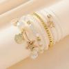 Boho Sea Turtle Starfish Cowrie Shell Charms Bracelet for Women Fashion Layered Pearl Beaded Bracelets Summer Beach Jewelry Gift